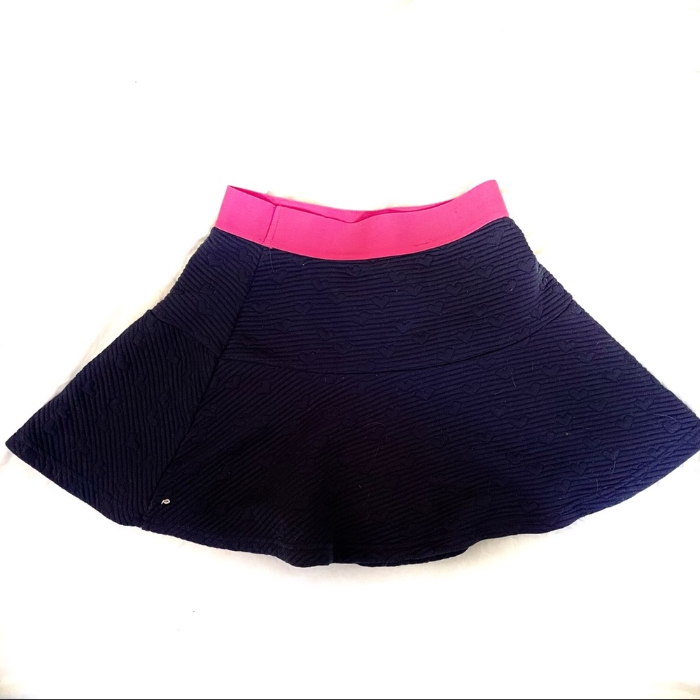 unknown brand navy blue medium skirt with heart details